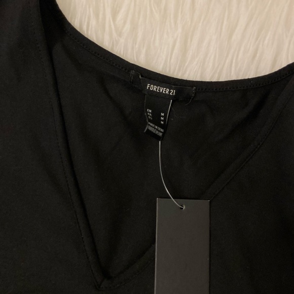 Black forever 21 v-neck bodysuit - Picture 3 of 3